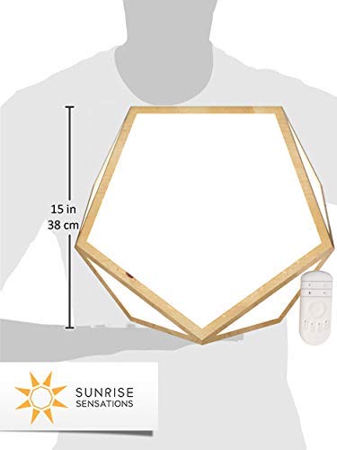 Sunrise Sensations - DayBright Light Therapy Lamp Full Spectrum, 10,000 LUX, UV-Free, Full Size, Adjustable Light Crafted from Solid Wood