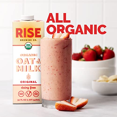 RISE Brewing Co. | Original Oat Milk | USDA Organic & Non-GMO | Vegan & Non-Dairy | 32 fl. oz. Cartons (6 pack)