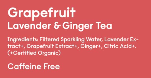 Sound Sparkling Water - Grapefruit w/Lavender & Ginger Tea. Organic. Zero Calories. Zero Sugar. Non-GMO. Whole30. Caffeine Free Seltzer Water. 12 Fl oz (Pack of 12)