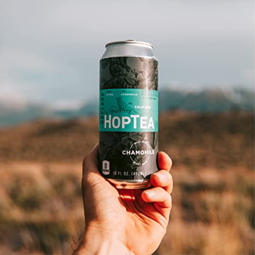 HOPLARK Sparkling HopTea - The Calm One (12pk - 16oz Cans) - Craft Brewed NA Beer Alternative - Organic, Gluten-Free, Non GMO, Zero Calories, Sugar-Free, Caffeine-Free, Unsweetened