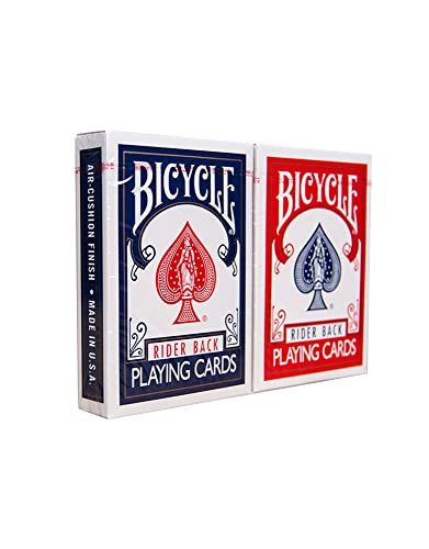 Bicycle Standard Rider Back Playing Cards, 2 Decks of Playing Cards, Red and Blue