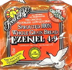 Food for Life - Ezekiel 4:9 Bread, Sprouted Whole Grain Bread, (Vegan, High Fiber & Sprouted Grains), Buy SIX Loaves and SAVE, Each Loaf is 24 Oz (Pack of 6)