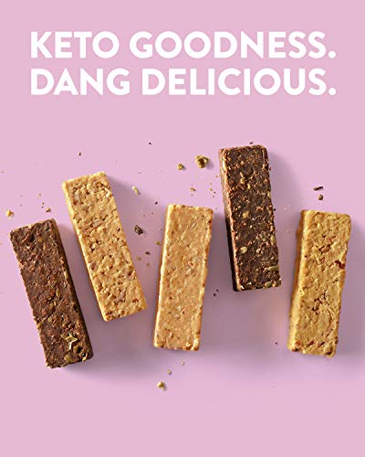 Dang Keto Bar | Almond Cookie | 12 Pack | Keto Certified, Vegan, Low Carb, Low Sugar, Plant Based, Non GMO, Gluten Free Snacks | 5g Net Carbs, 9g Protein, No Added Sugars