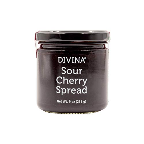 Divina Sour Cherry Spread Jam, 9 Ounce