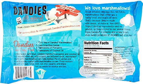 Dandies Vegan Marshmallow, 10 Ounce (Pack of 12)