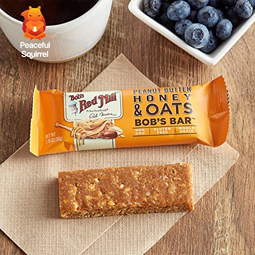 Bob's Red Mill Peanut Butter Oat Bars, Variety of 10 Bars, 5 Flavors, Gluten Free, Non-GMO, 1.76 Ounce