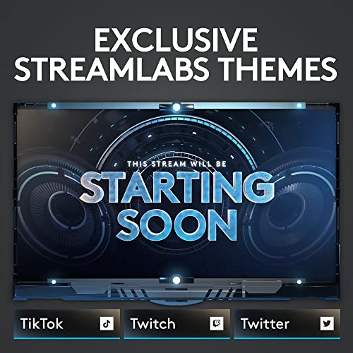 Logitech for Creators Blue Yeti Game Streaming Kit with Yeti USB Gaming Mic, Blue VO!CE Software, Exclusive Streamlabs Themes, Custom Blue Pop Filter, PC/Mac/PS4/PS5