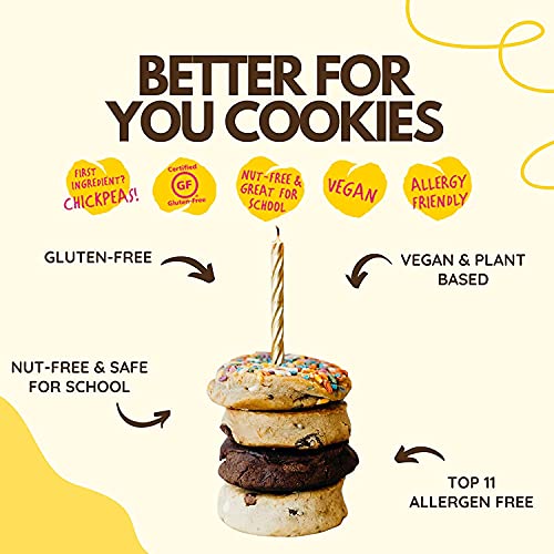 Rule Breaker Snacks Vegan Gluten Free | Variety Pack Blondie Brownie Cookies | Plant-Based, Dairy, Nut, Soy, Allergen Free, Kosher | Soft-Baked, Great for lunchboxes Snacks for Kids and Adults (Pack of 8)