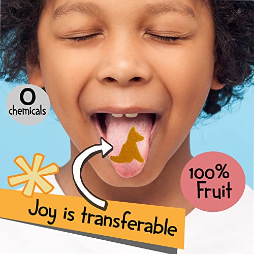 Peaceful Fruits Peel-n-Eat Dog Stickers - Candy that's 100% Fruit - Mango & Passionfruit - No Added Sugars, No Sugar Substitutes, No Dyes (12)