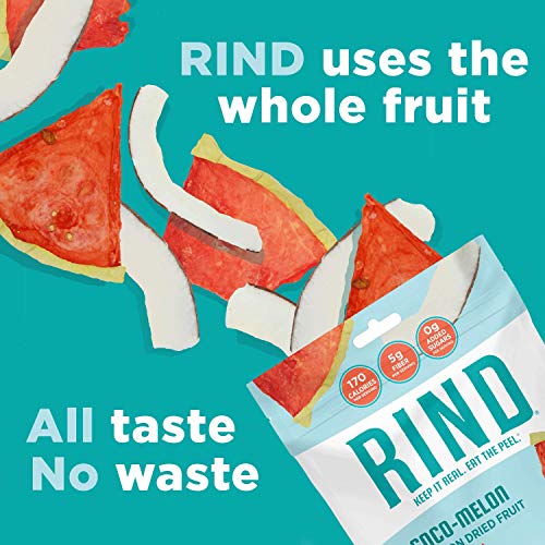 RIND Snacks Coco-Melon Dried Fruit Superfood, Organic Coconut, Watermelon, High Fiber, Vegan, Paleo, Non-GMO 2.75oz, 3 Pack